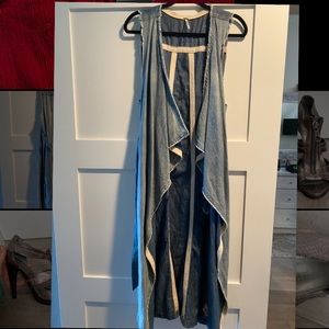 Free People Denim Trench Small